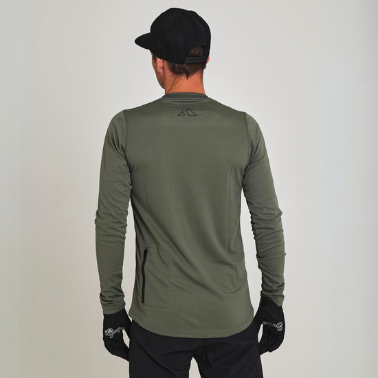 Send It Adults Long Sleeved MTB Jersey | Khaki