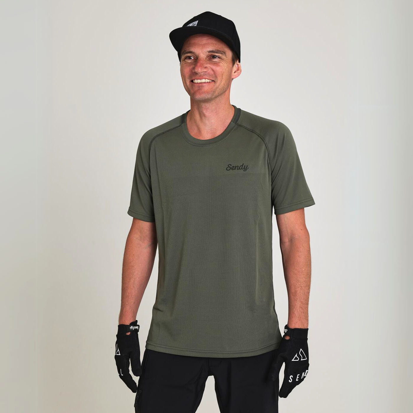 Send It Adults Short Sleeved MTB Jersey | Khaki