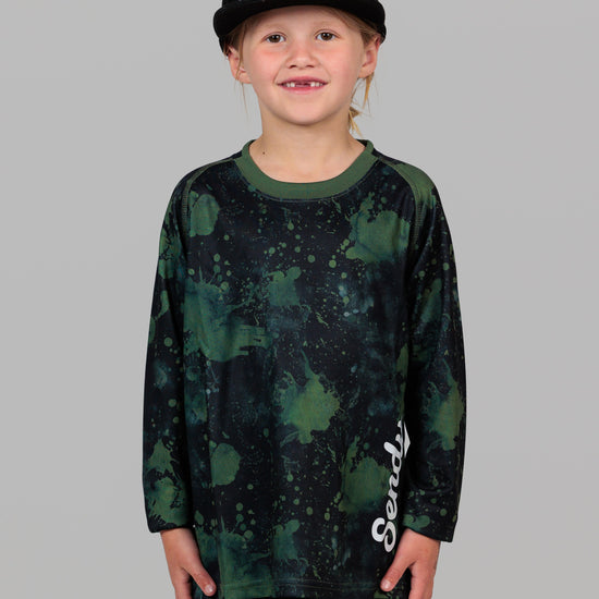 Send It Kids Long Sleeved MTB Jersey | Acid