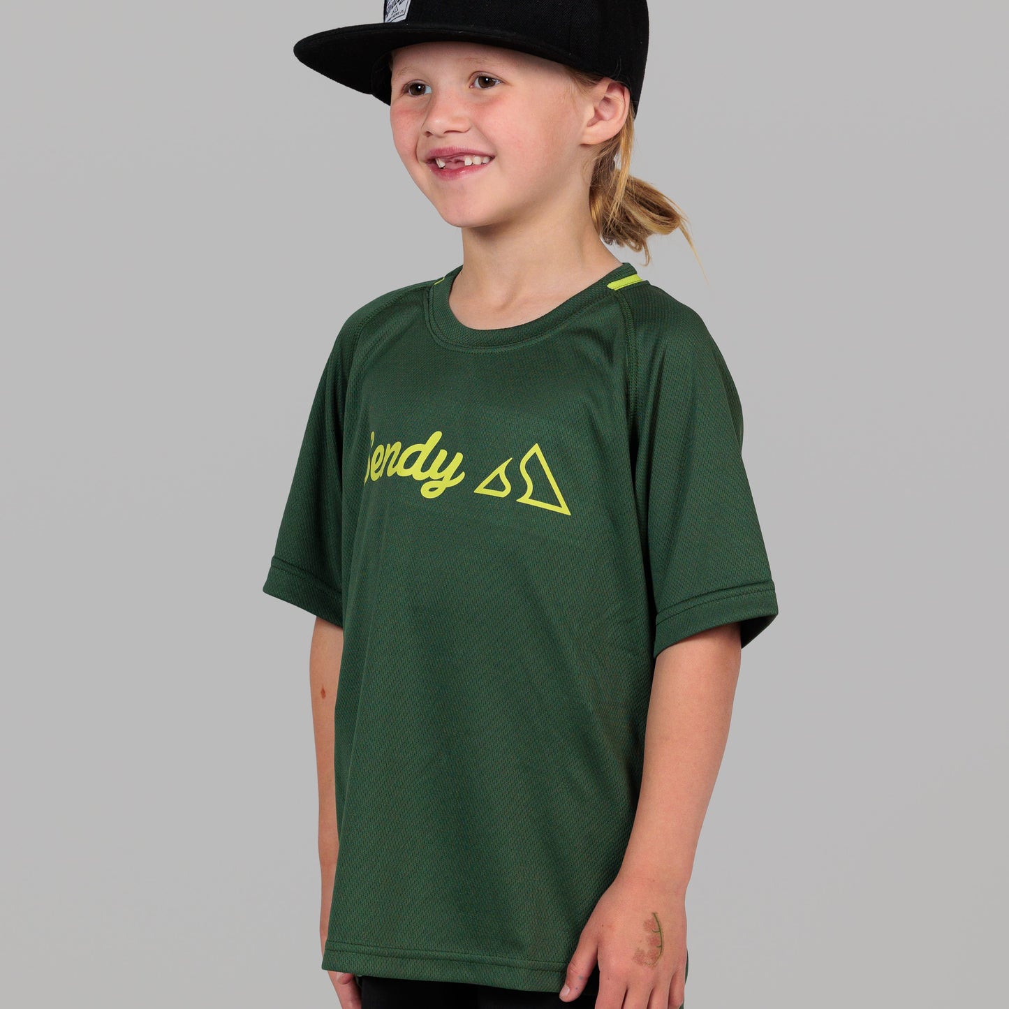 Send It Kids Short Sleeved MTB Jersey | Bold Green